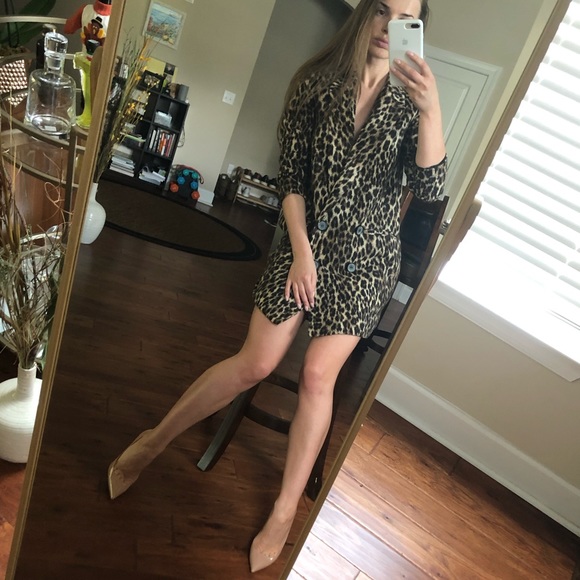 Zara Leopard blazer XS - Picture 3 of 8